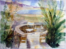 Lumio, der Turm, Aquarell a. Bütten, 56x75 cm Lumio, der Turm, Aquarell a. Bütten, 56x75 cm
